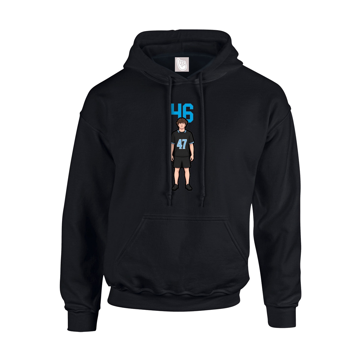 Hoodie — Number Top in Black