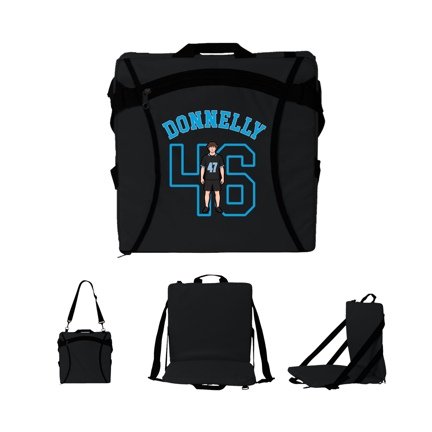 Folding Stadium Seat — Shirsey Arch in Black