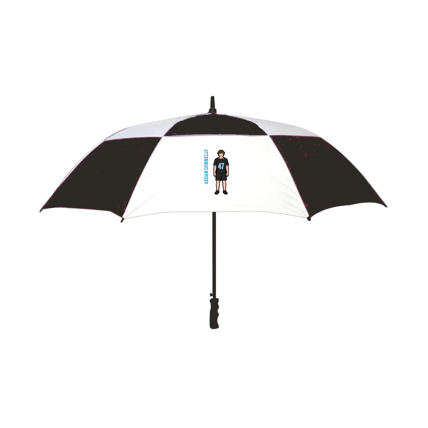 Golf Umbrella — Name Vertical in Black