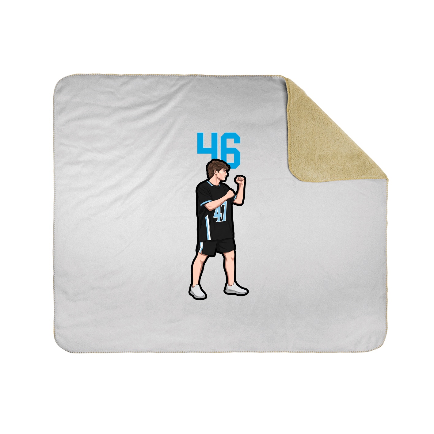 Throw Blanket — Number Top in White