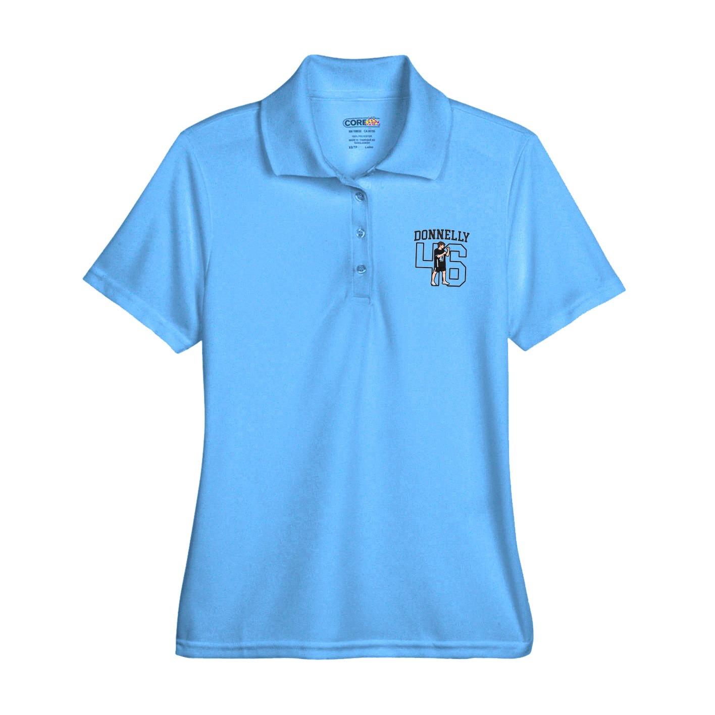 Womens Performance Polo — Shirsey in Light Blue
