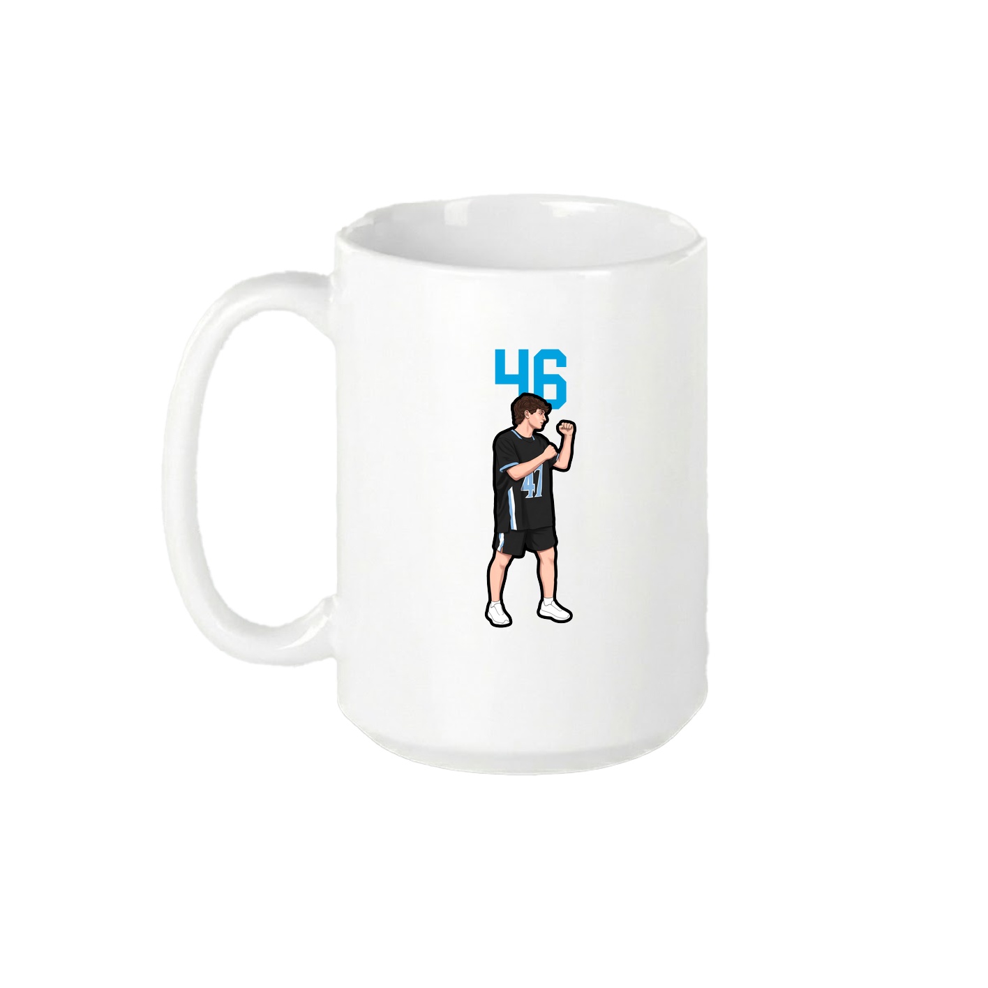 15oz Coffee Mug — Number Top in White