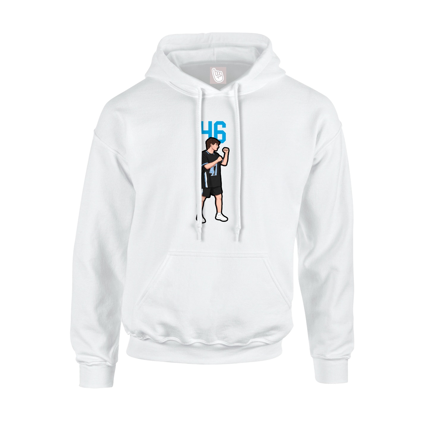 Hoodie — Number Top in White