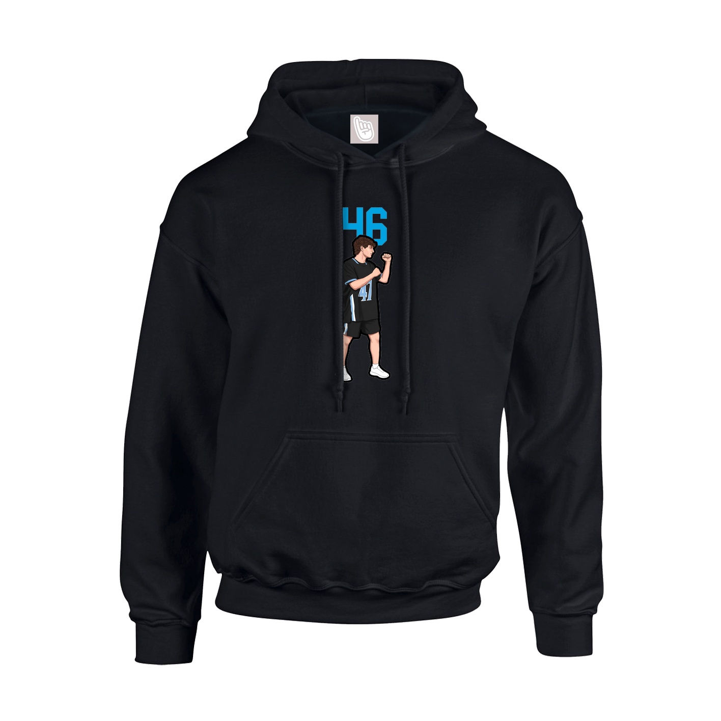 Youth Hoodie — Number Top in Black