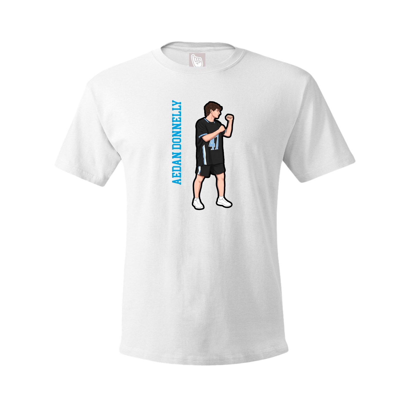 Tee — Name Vertical in White