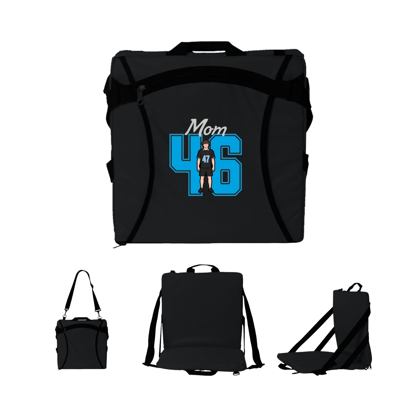 Folding Stadium Seat — Mothers Day Shirsey in Black