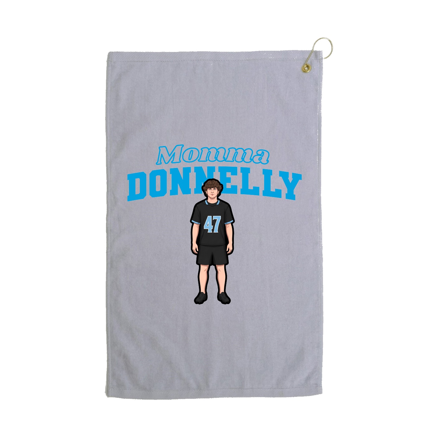 Golf Towel — Mothers Day Block in Grey