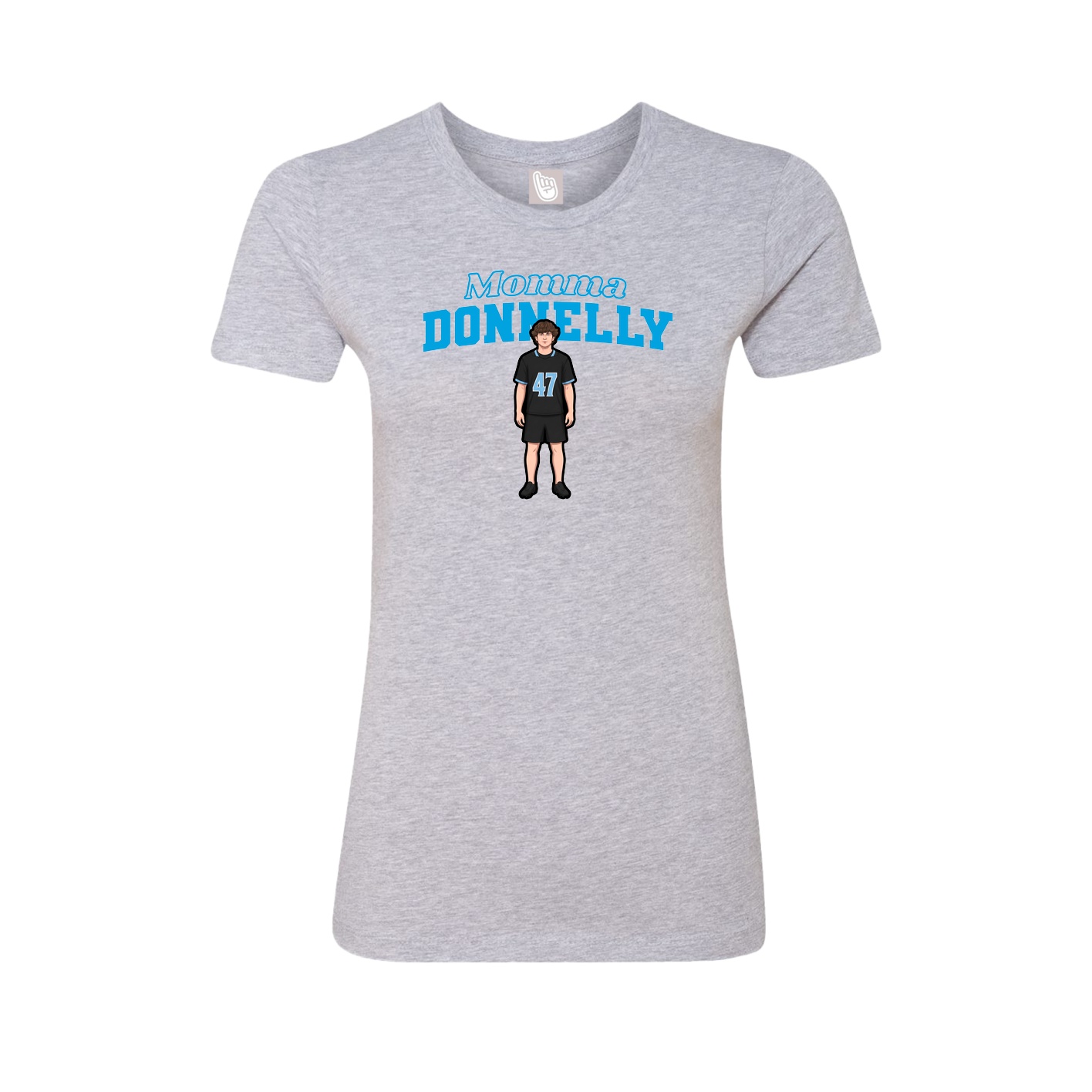 Womens Tee — Mothers Day Block in Grey