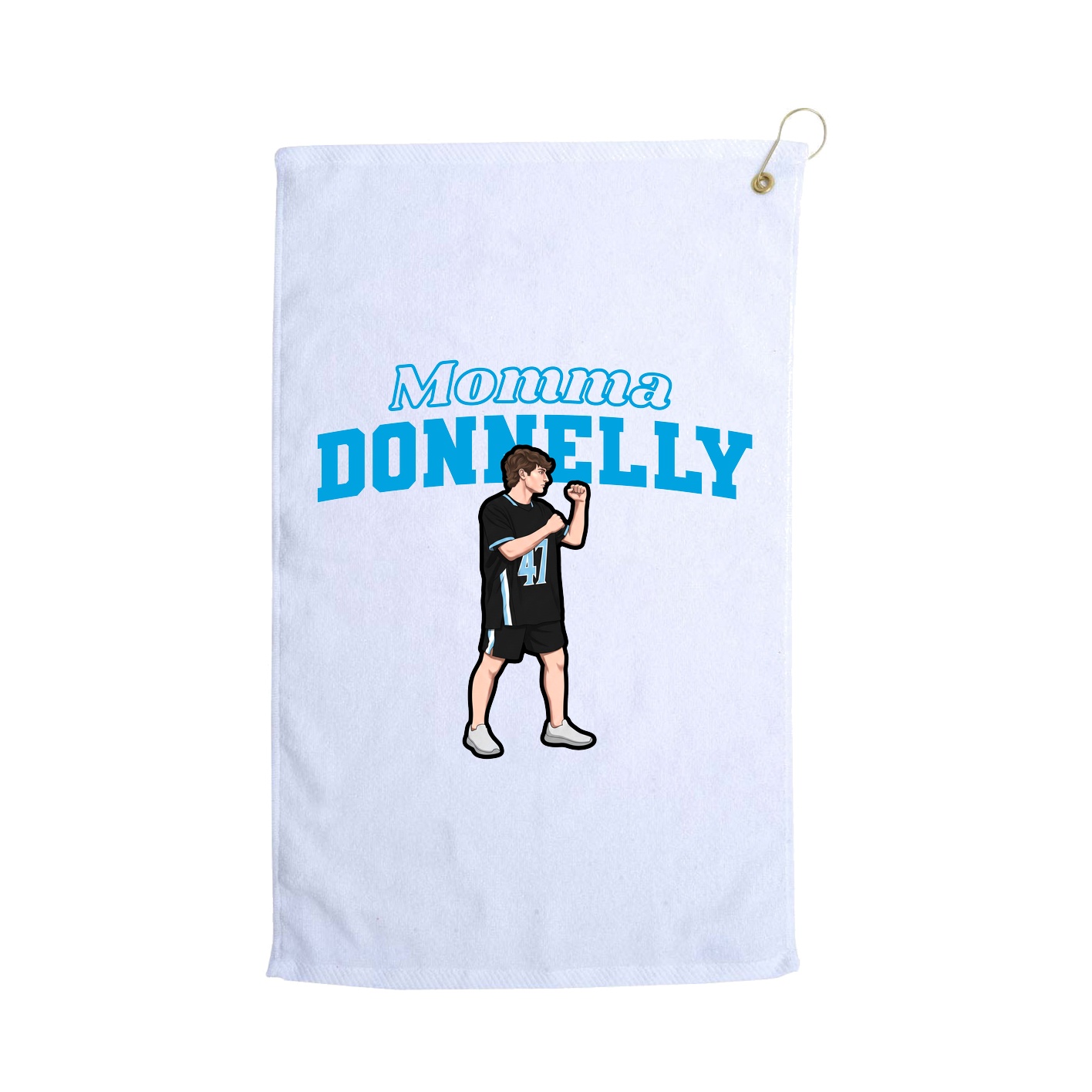 Golf Towel — Mothers Day Block in White
