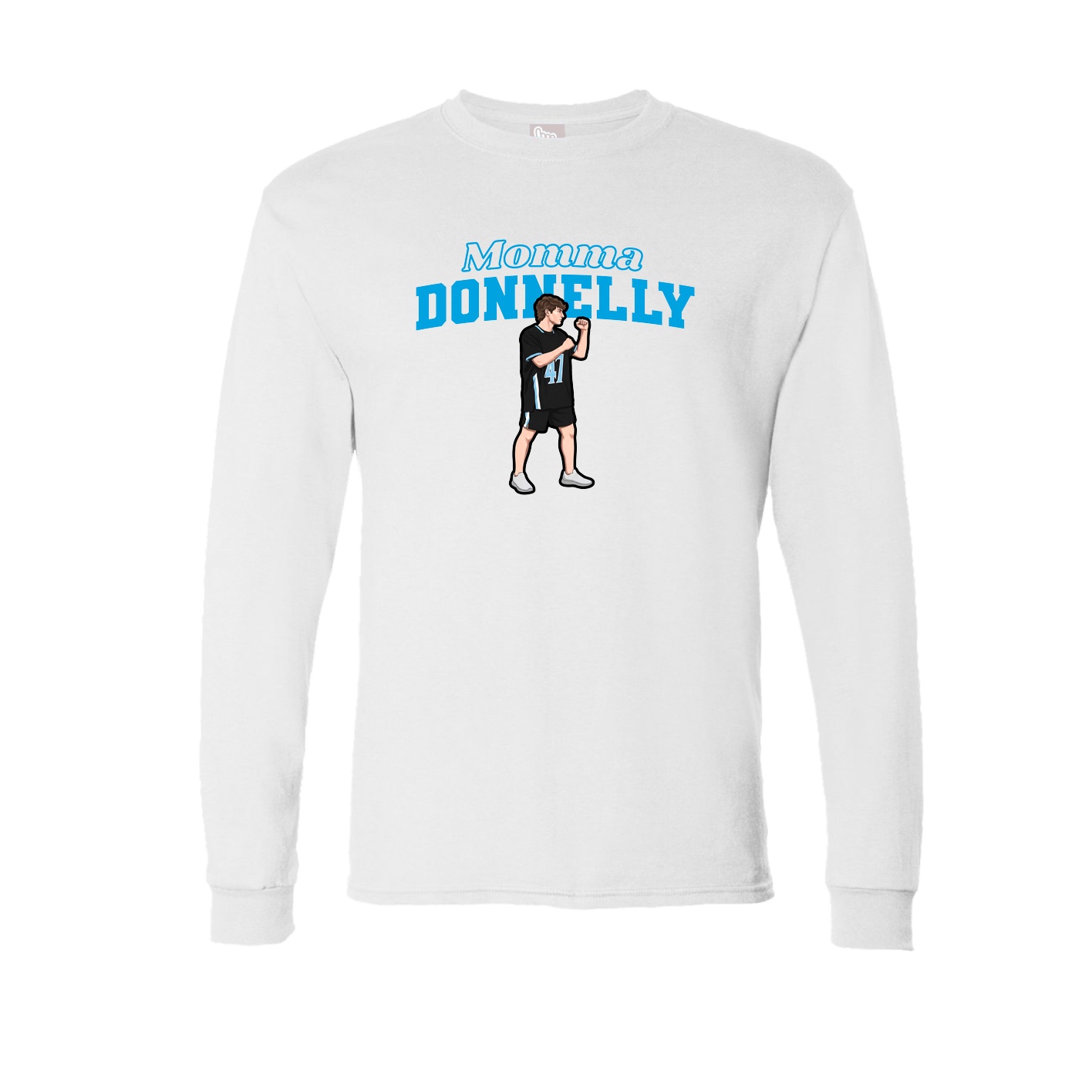Long Sleeve Tee — Mothers Day Block in White