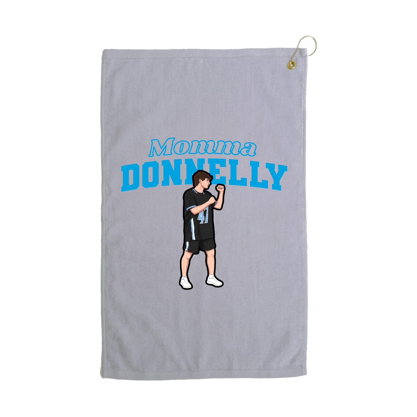 Golf Towel — Mothers Day Block in Grey