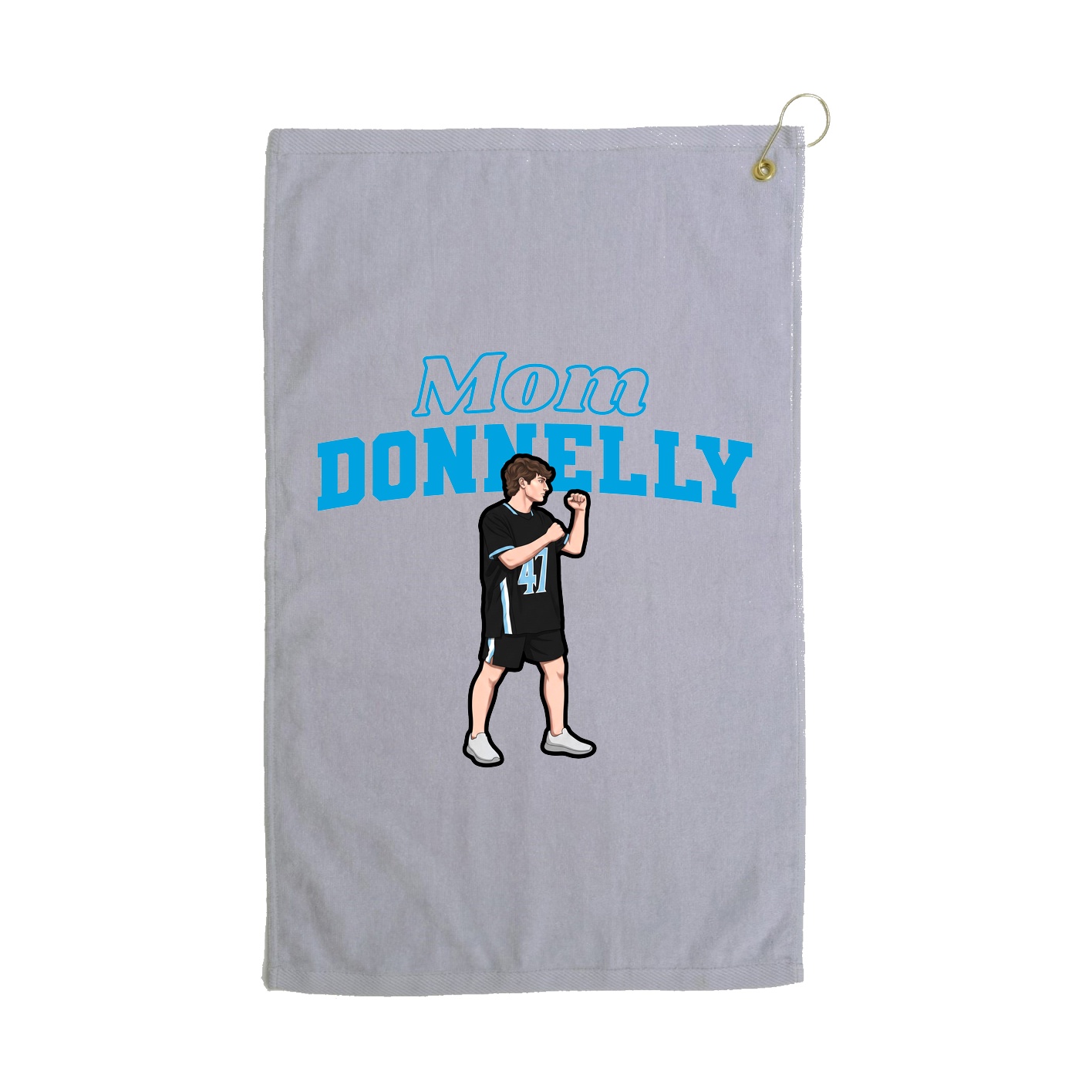 Golf Towel — Mothers Day Block in Grey