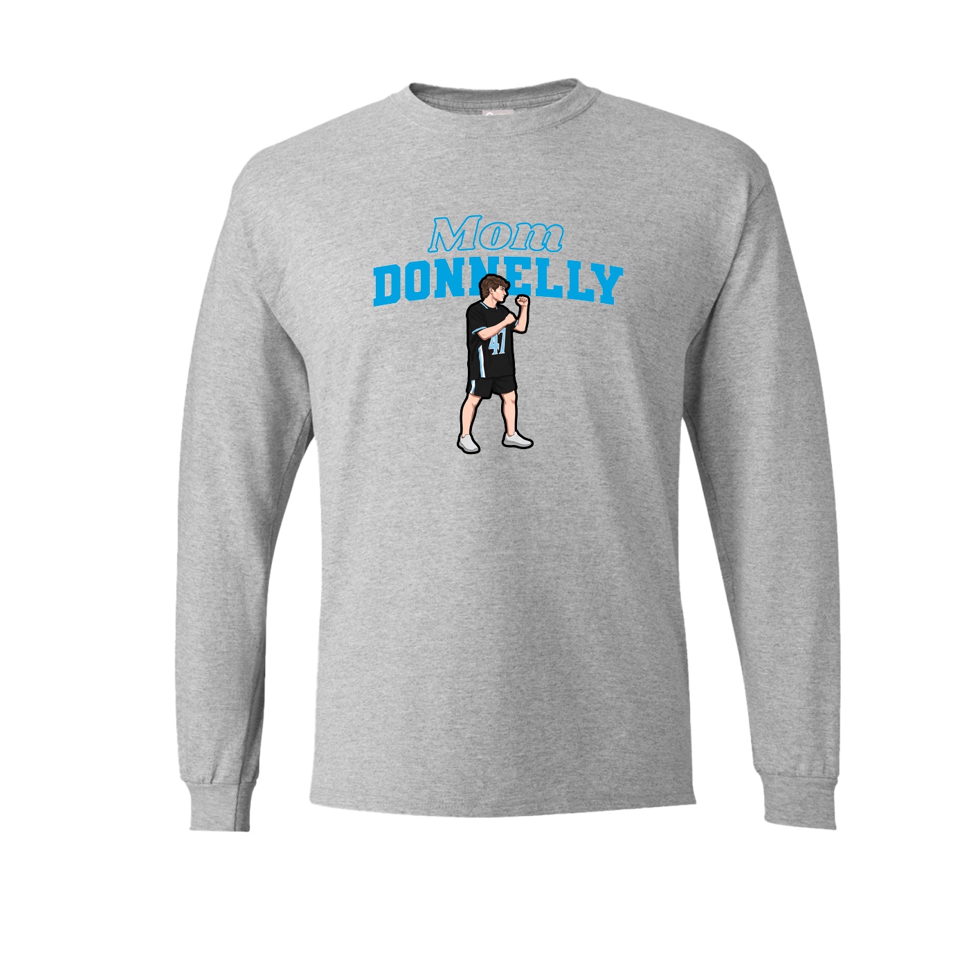 Long Sleeve Tee — Mothers Day Block in Grey