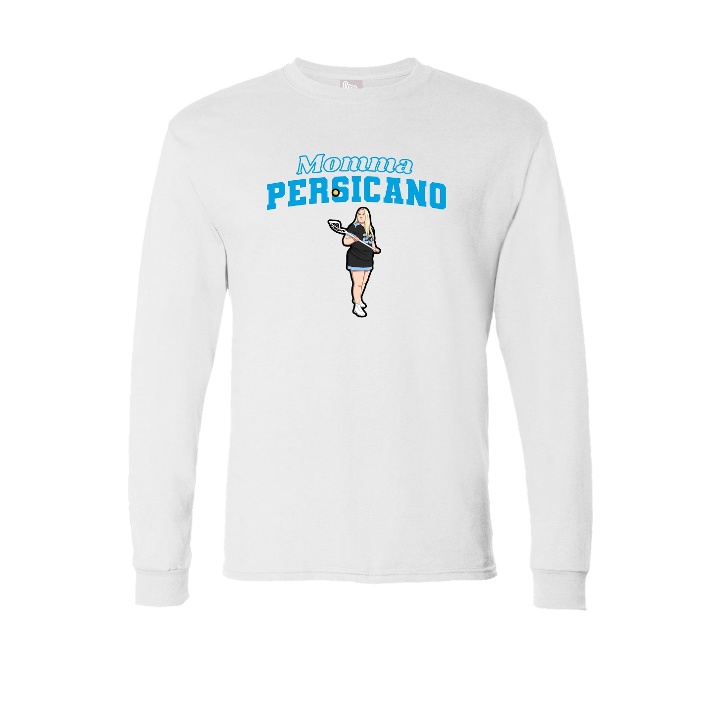 Long Sleeve Tee — Mothers Day Block in White
