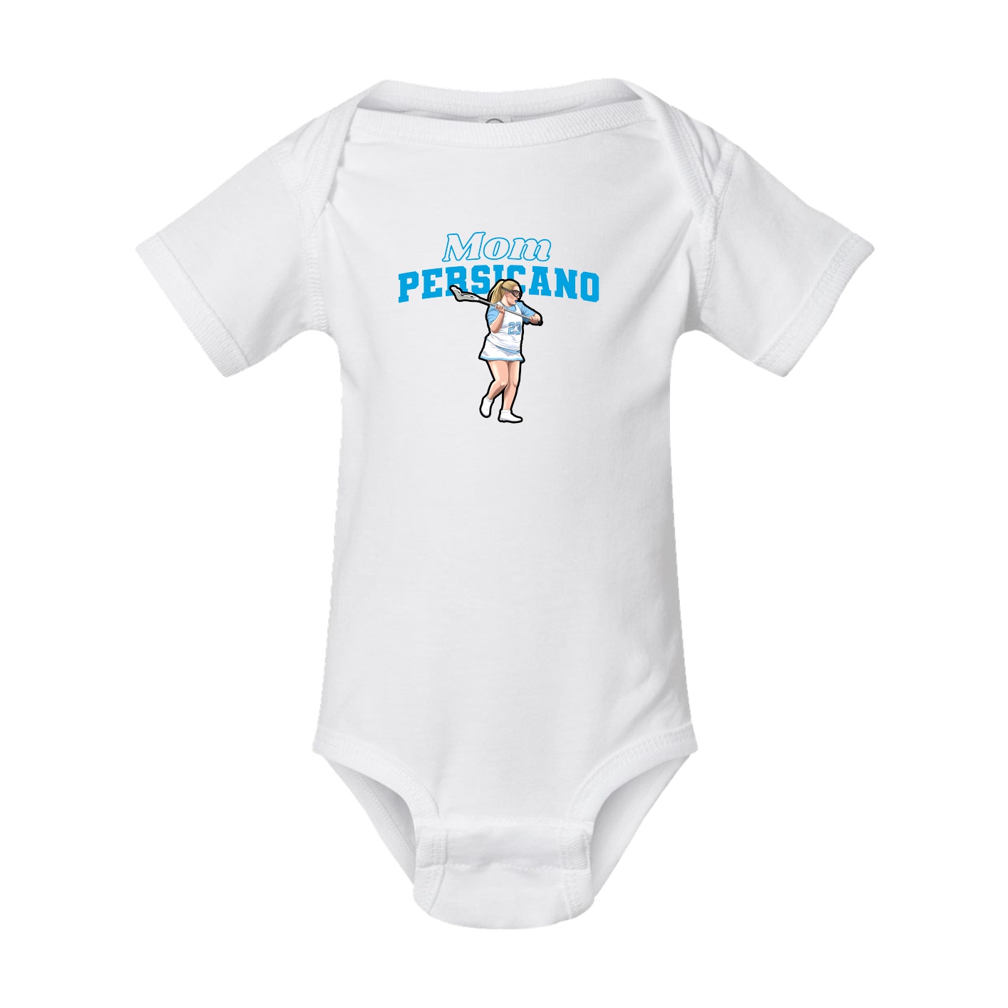 Baby Onesie — Mothers Day Block in White