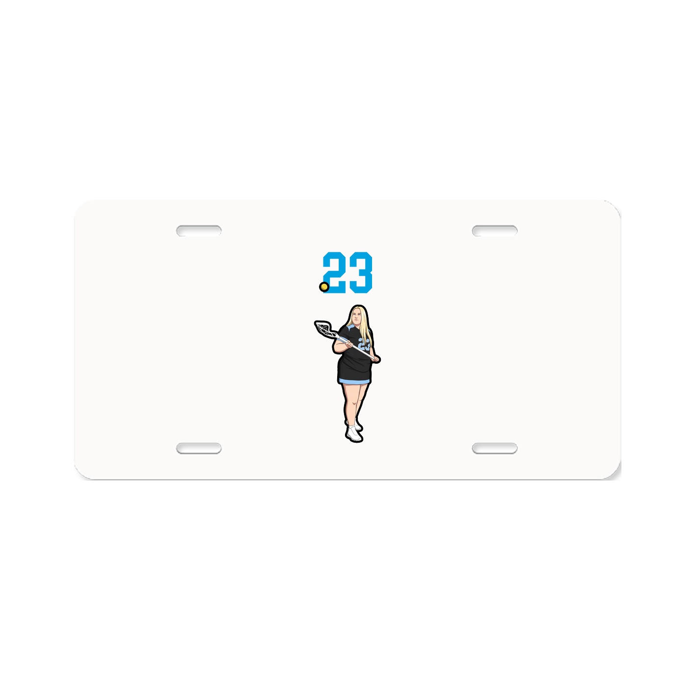 License Plate — Number Top in Classic