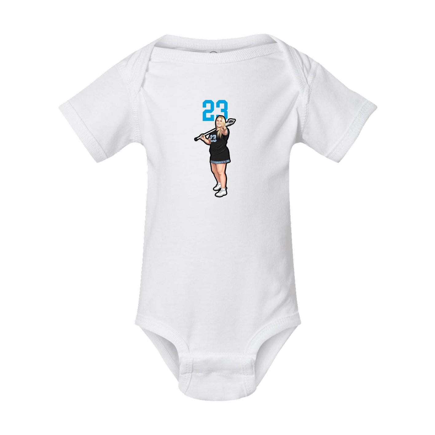 Baby Onesie — Number Top in White