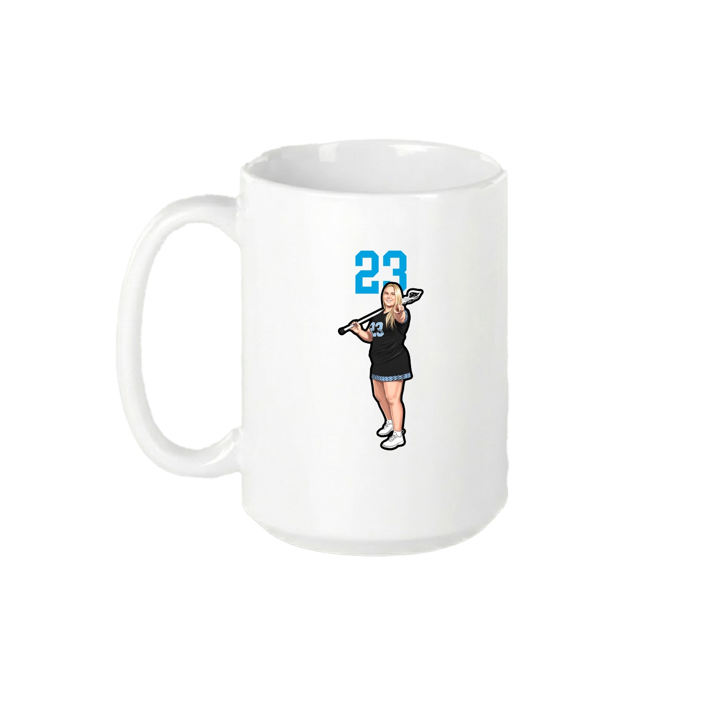 15oz Coffee Mug — Number Top in White