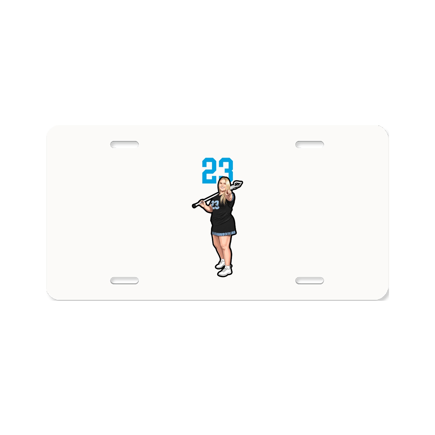 License Plate — Number Top in Classic