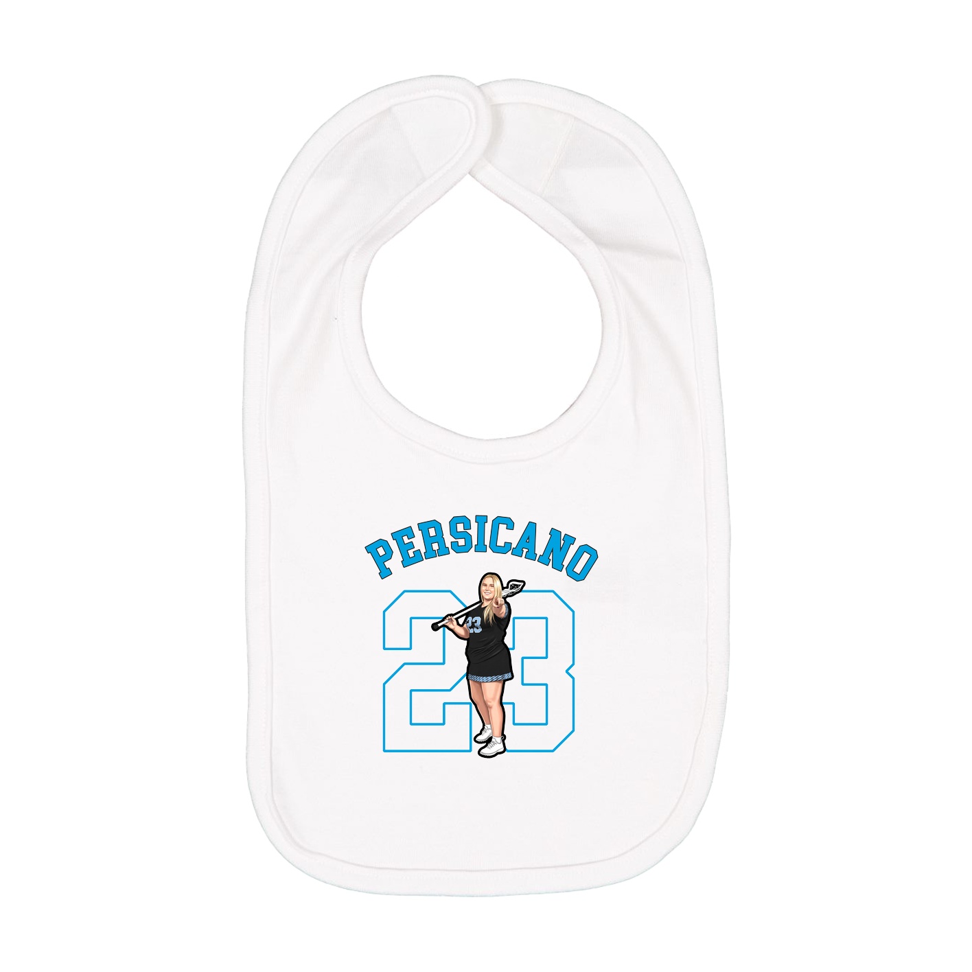 Infant Bib — Shirsey Arch in White