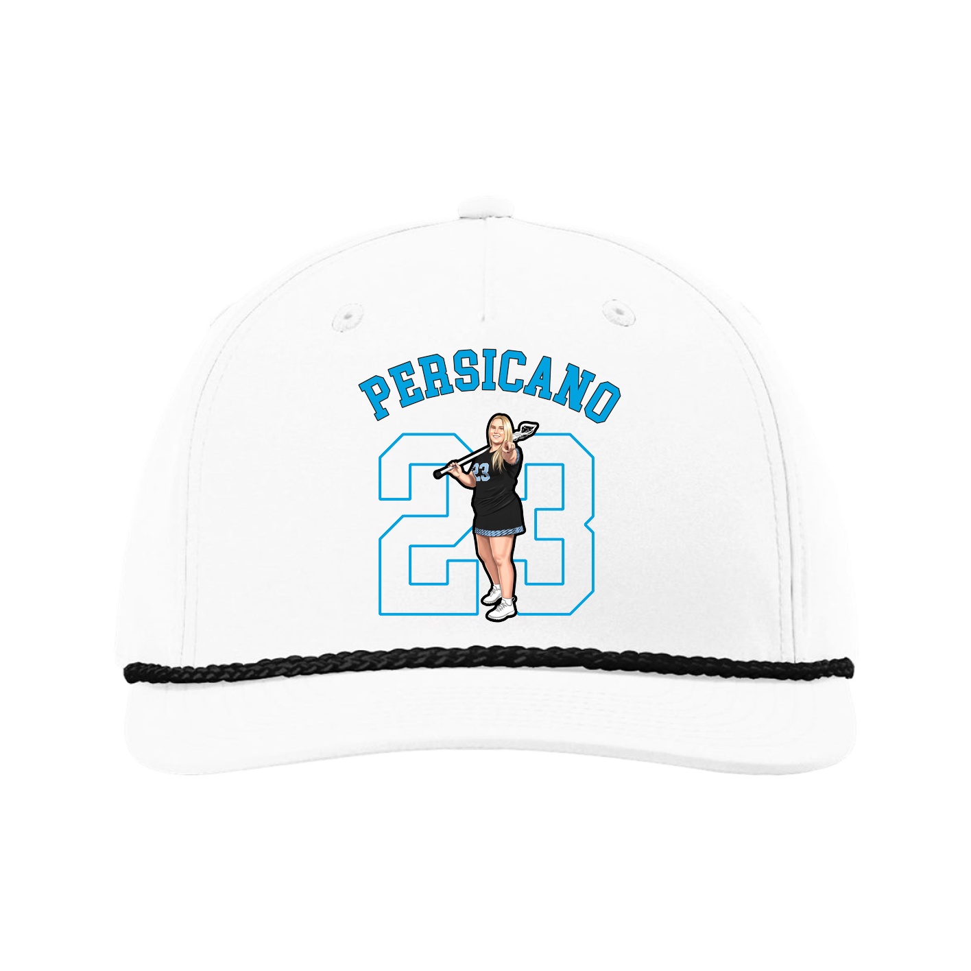 Five-Panel Classic Rope Cap — Shirsey Arch in White