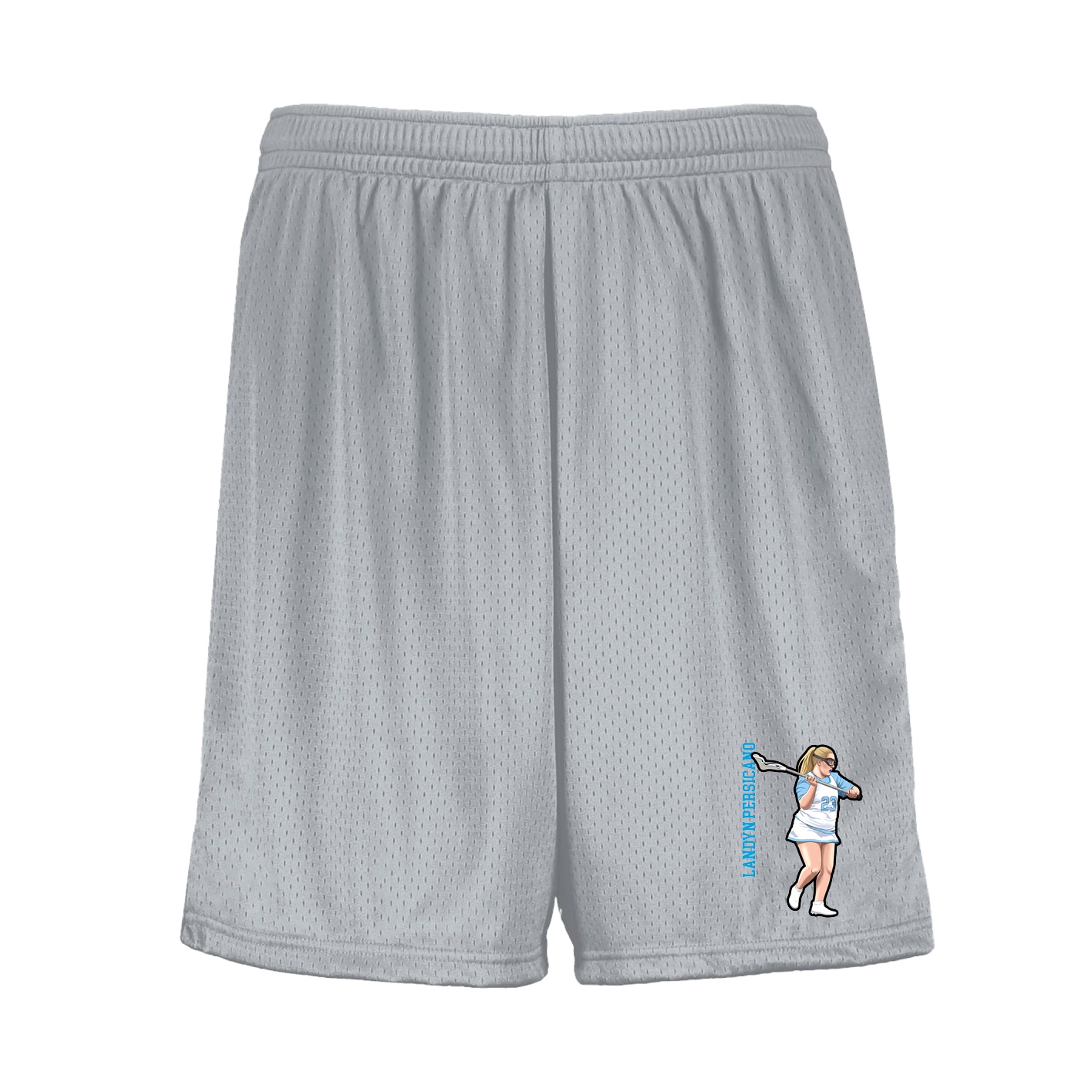 Shorts — Name Vertical in Silver