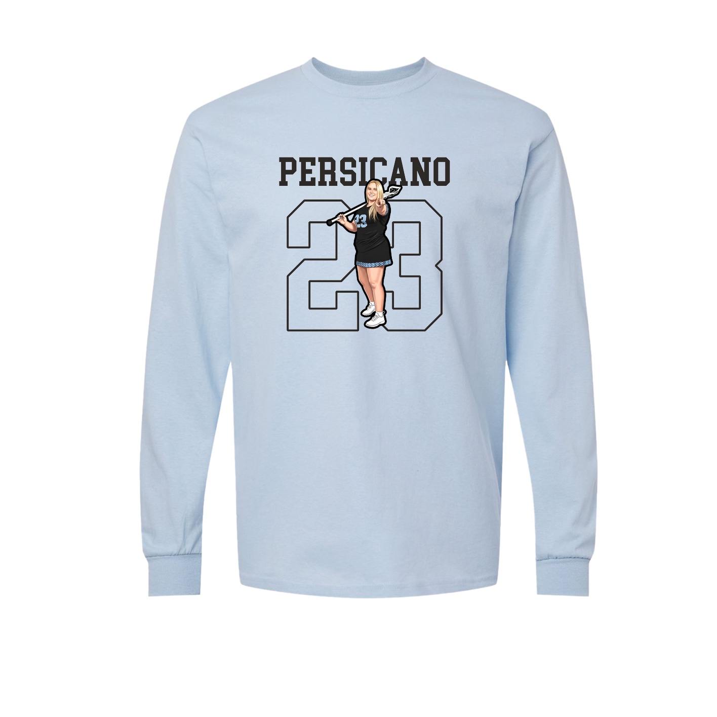 Long Sleeve Tee — Shirsey in Light Blue