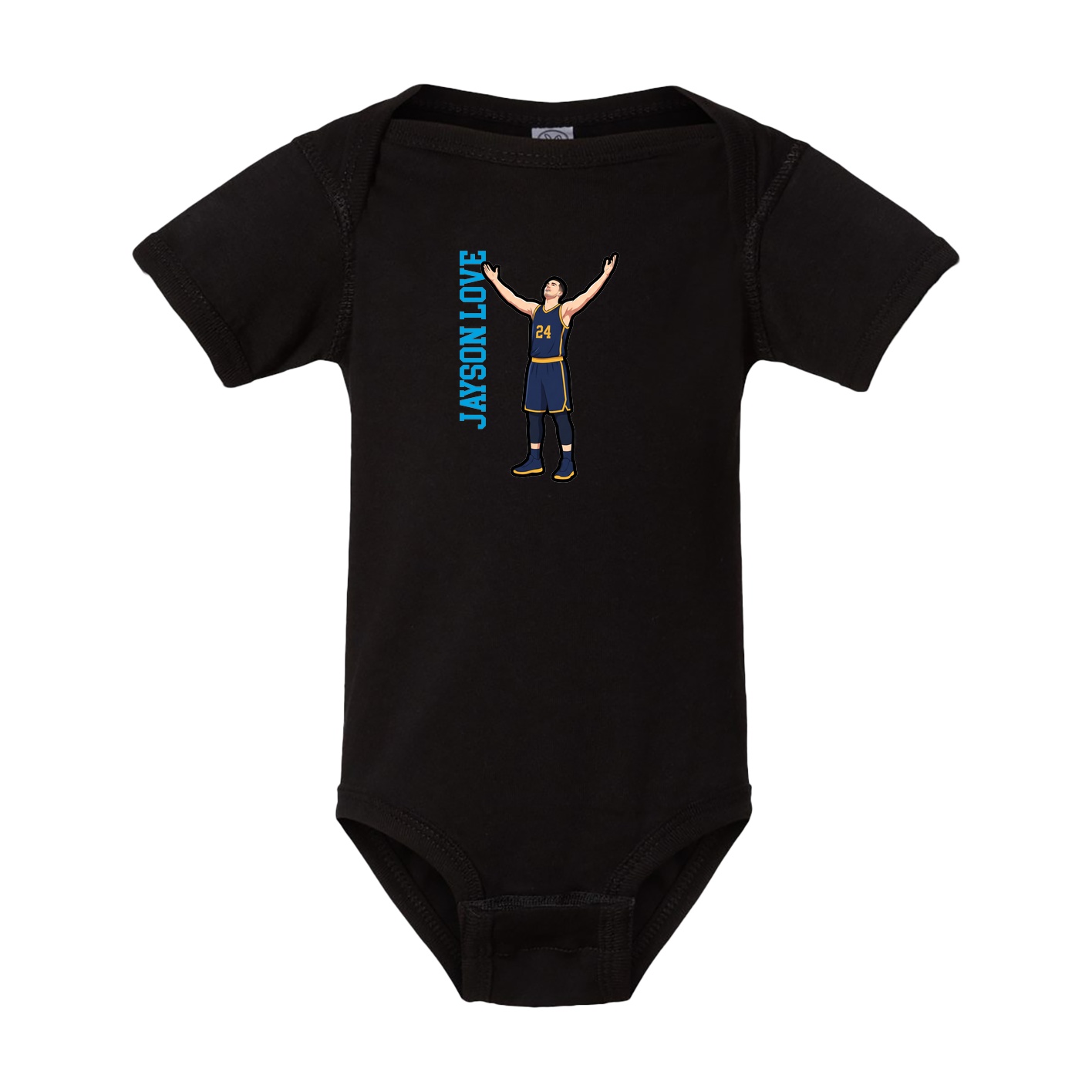 Baby Onesie — Name Vertical in Black