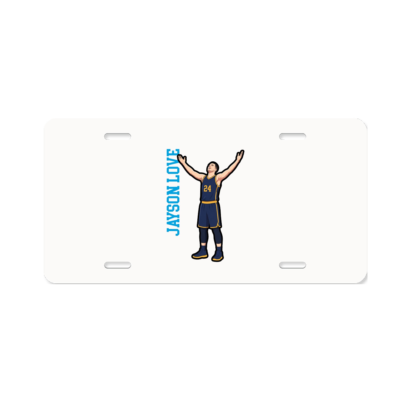 License Plate — Name Vertical in Classic