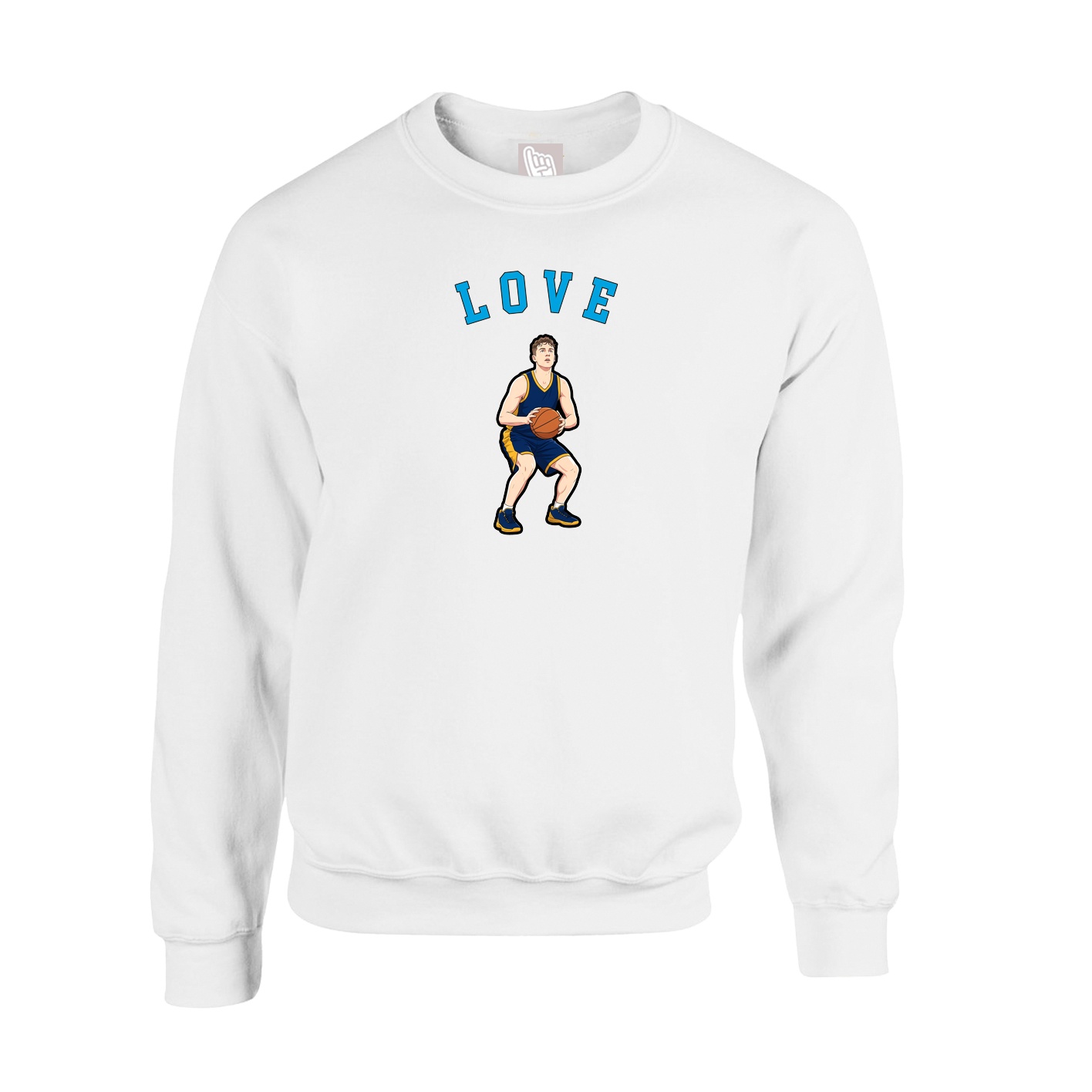 Fleece Crew — Shirsey Arch in White