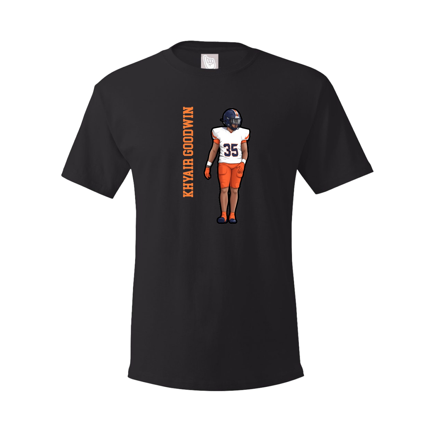 Tee — Name Vertical in Black
