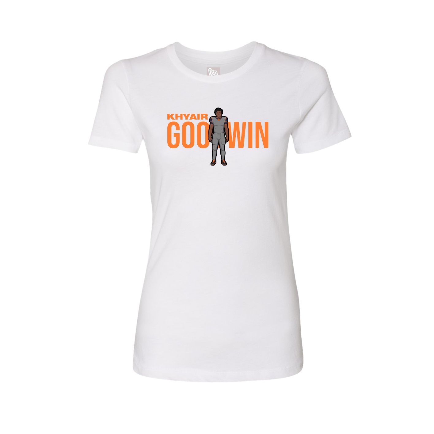 Fitted Women's Tee — Player Name in White