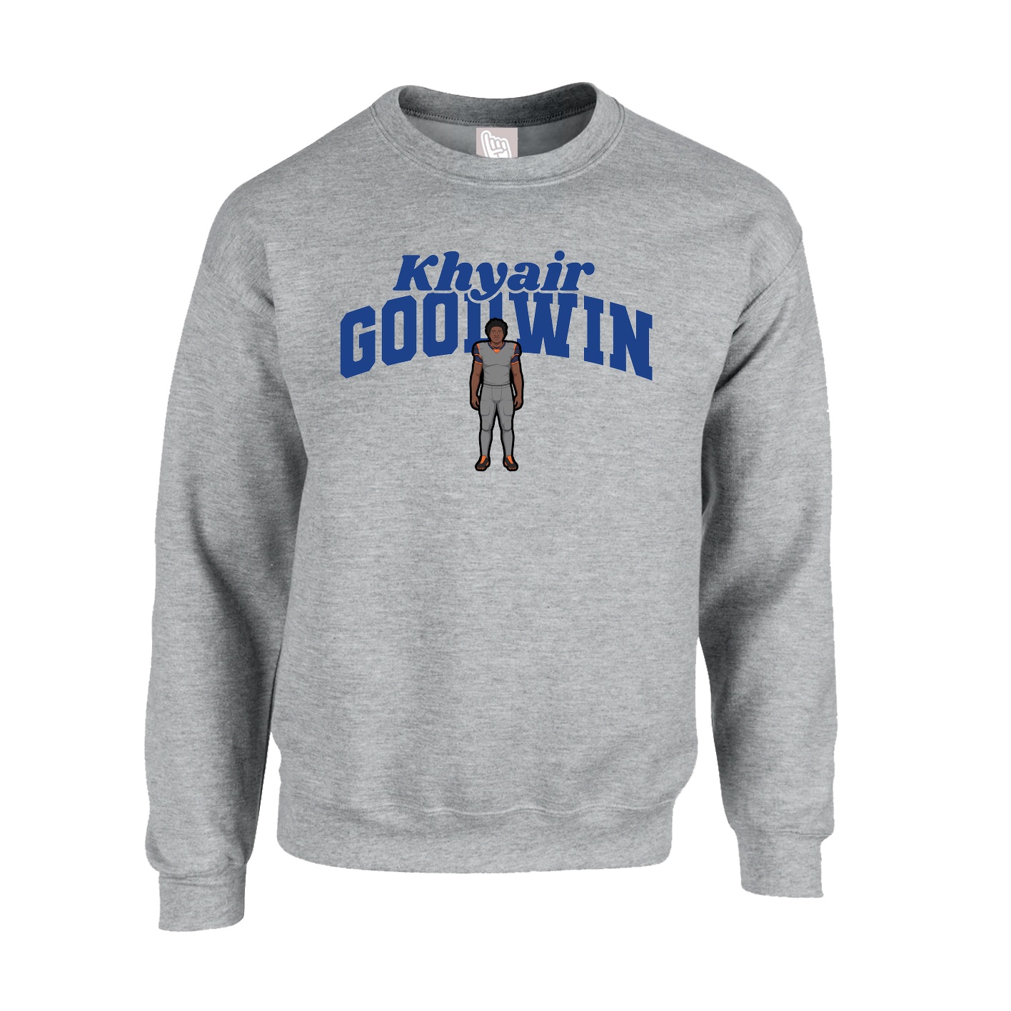 Fleece Crew — Signature Arch in Grey