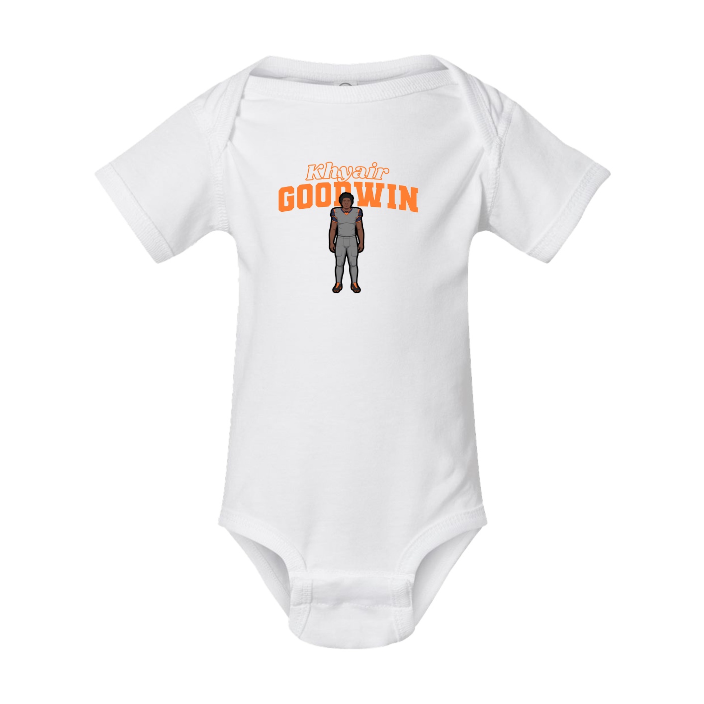 Baby Onesie — Name Arch in White