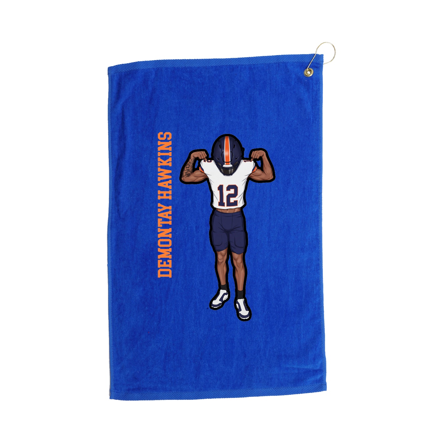 Golf Towel — Name Vertical in Royal