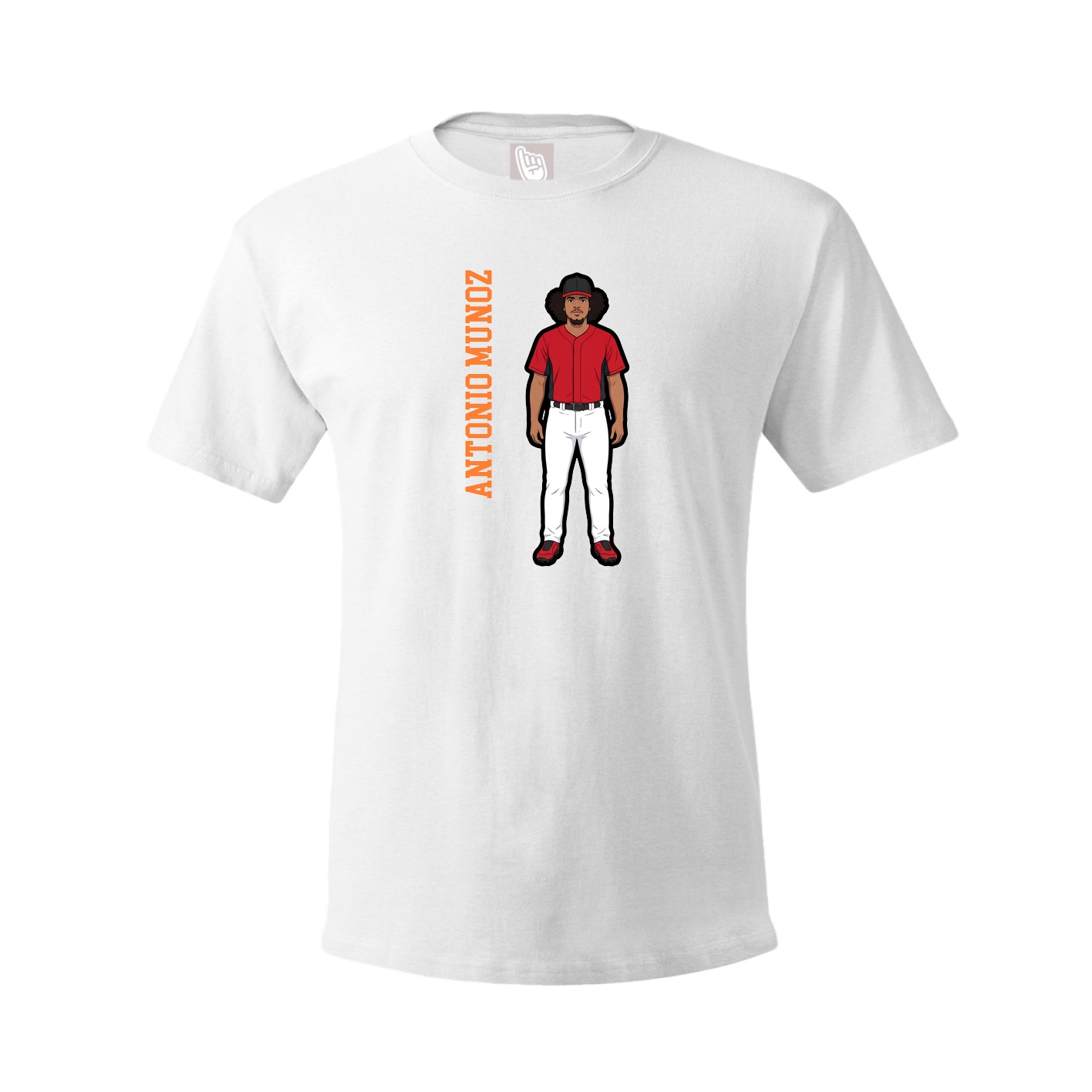 Tee — Name Vertical in White
