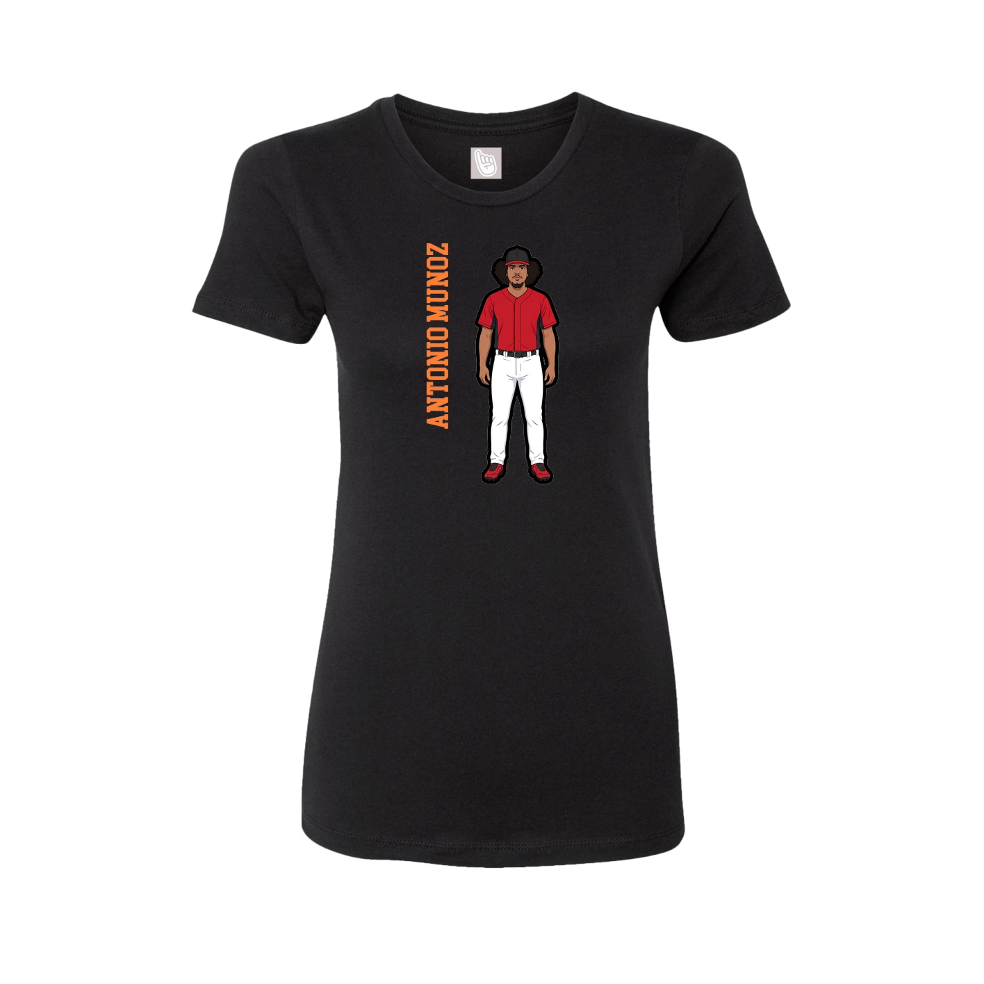 Womens Tee — Name Vertical in Black