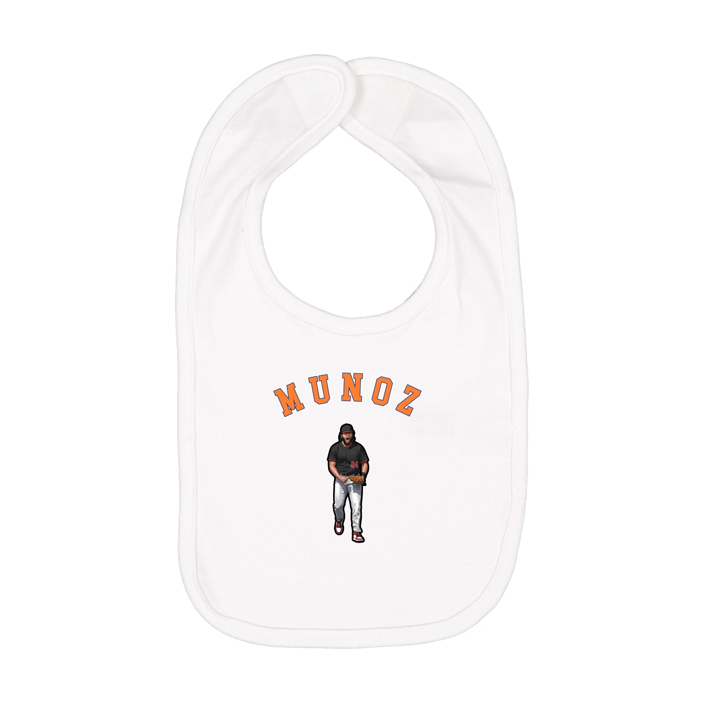 Infant Bib — Shirsey Arch in White