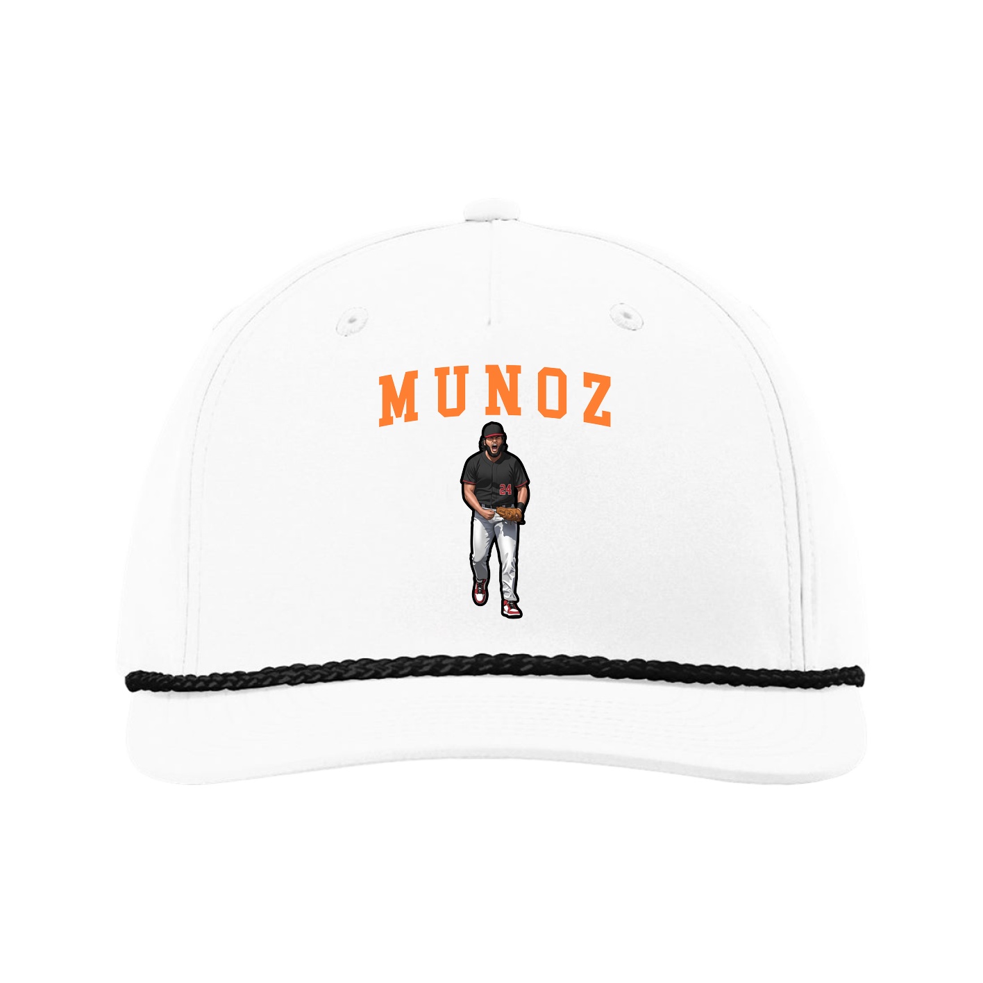 Five-Panel Classic Rope Cap — Shirsey in White