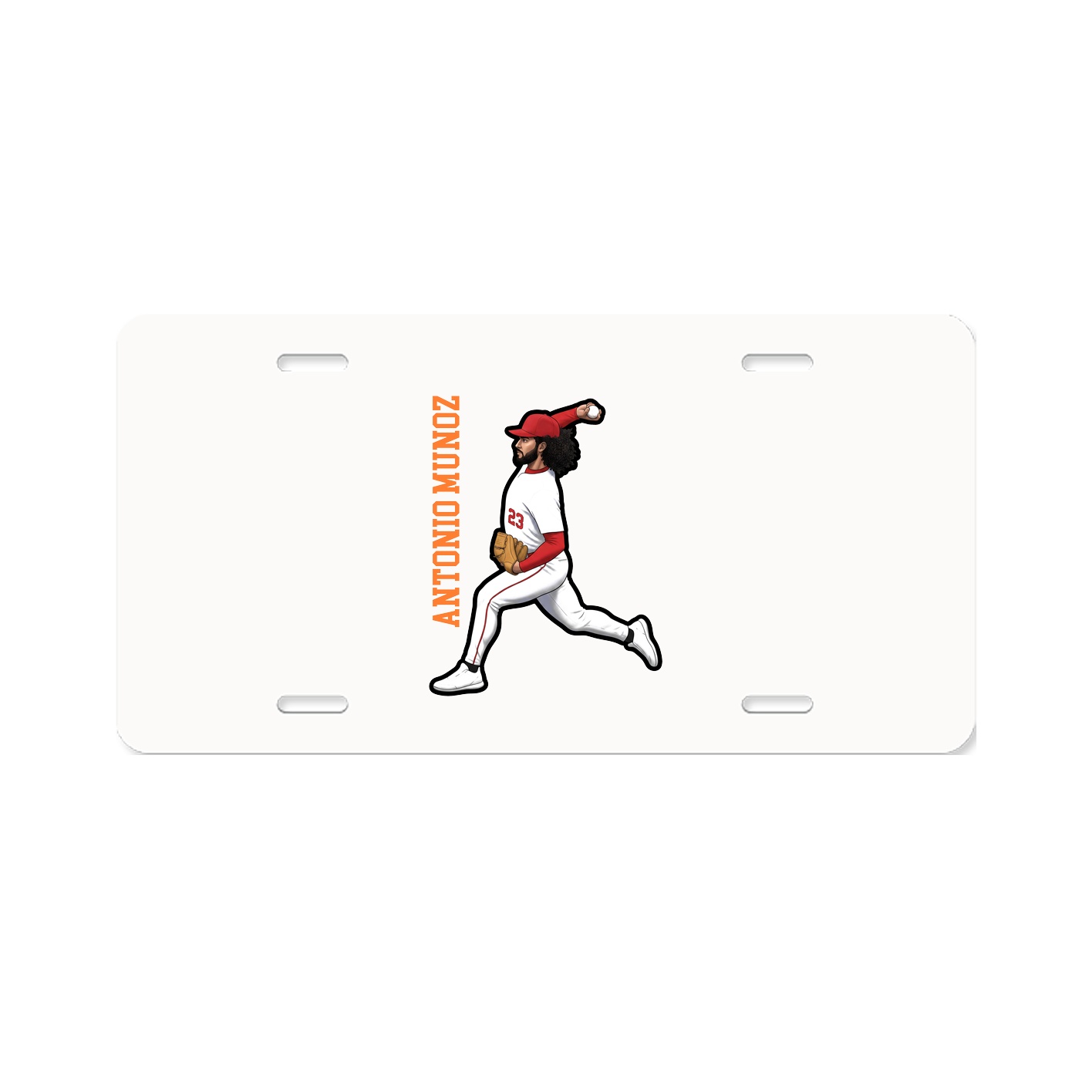 License Plate — Name Vertical in Classic