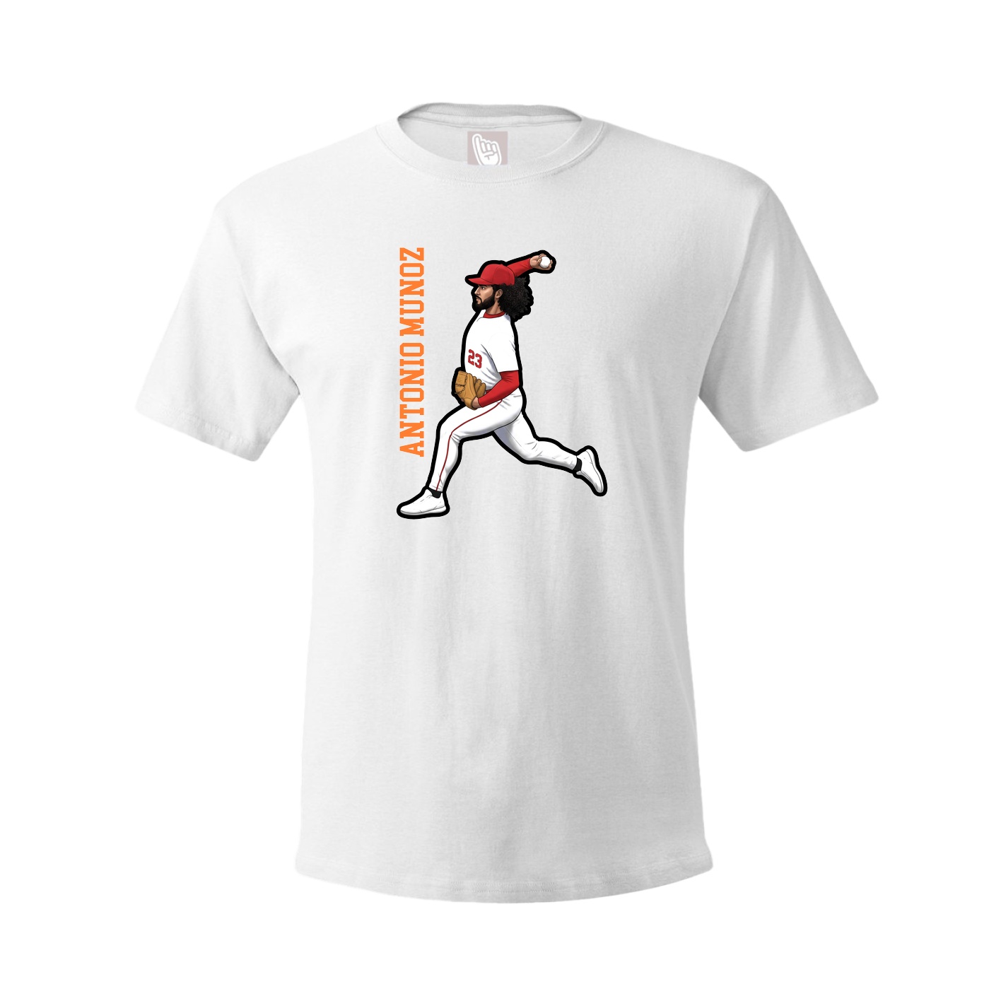 Tee — Name Vertical in White