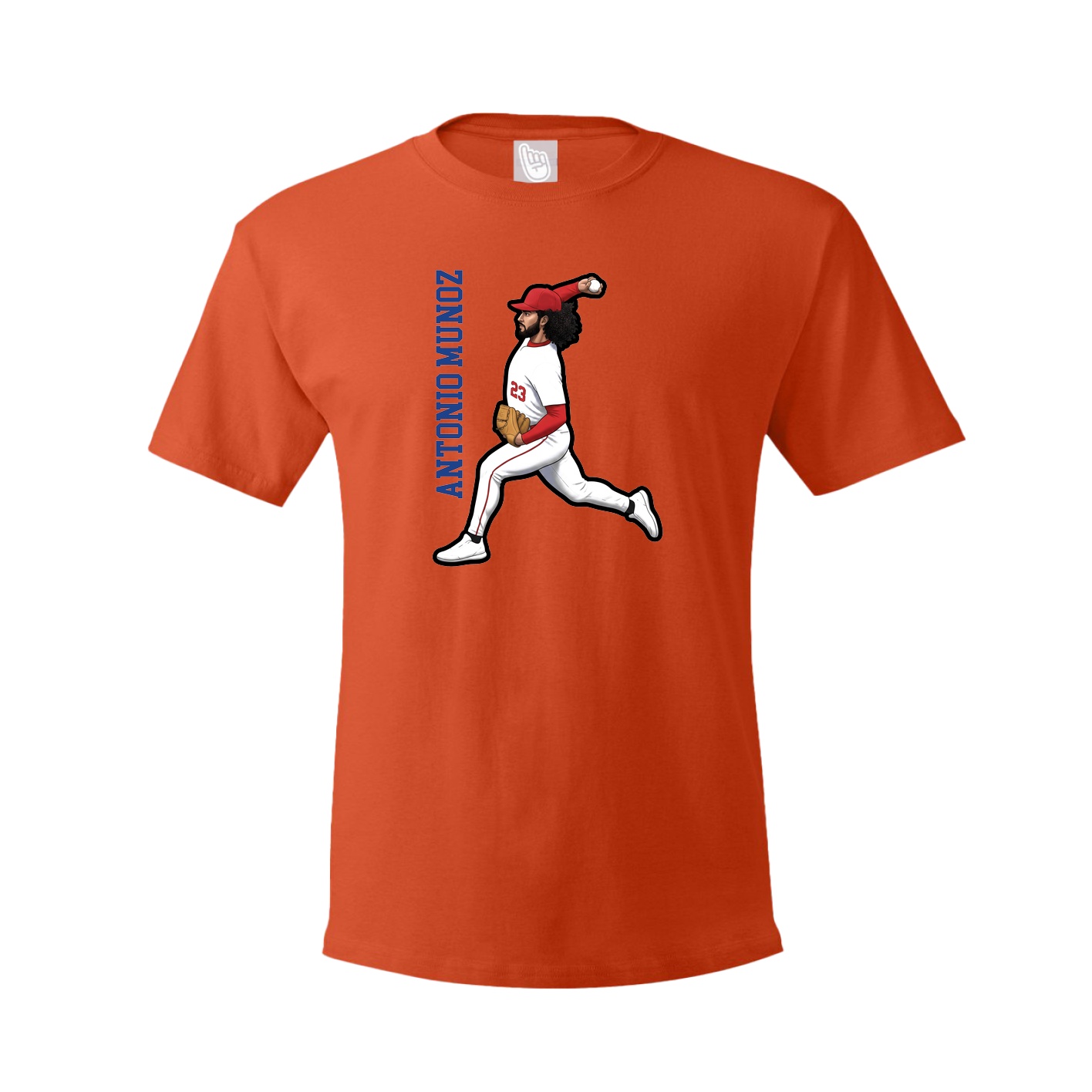 Youth Tee — Name Vertical in Orange