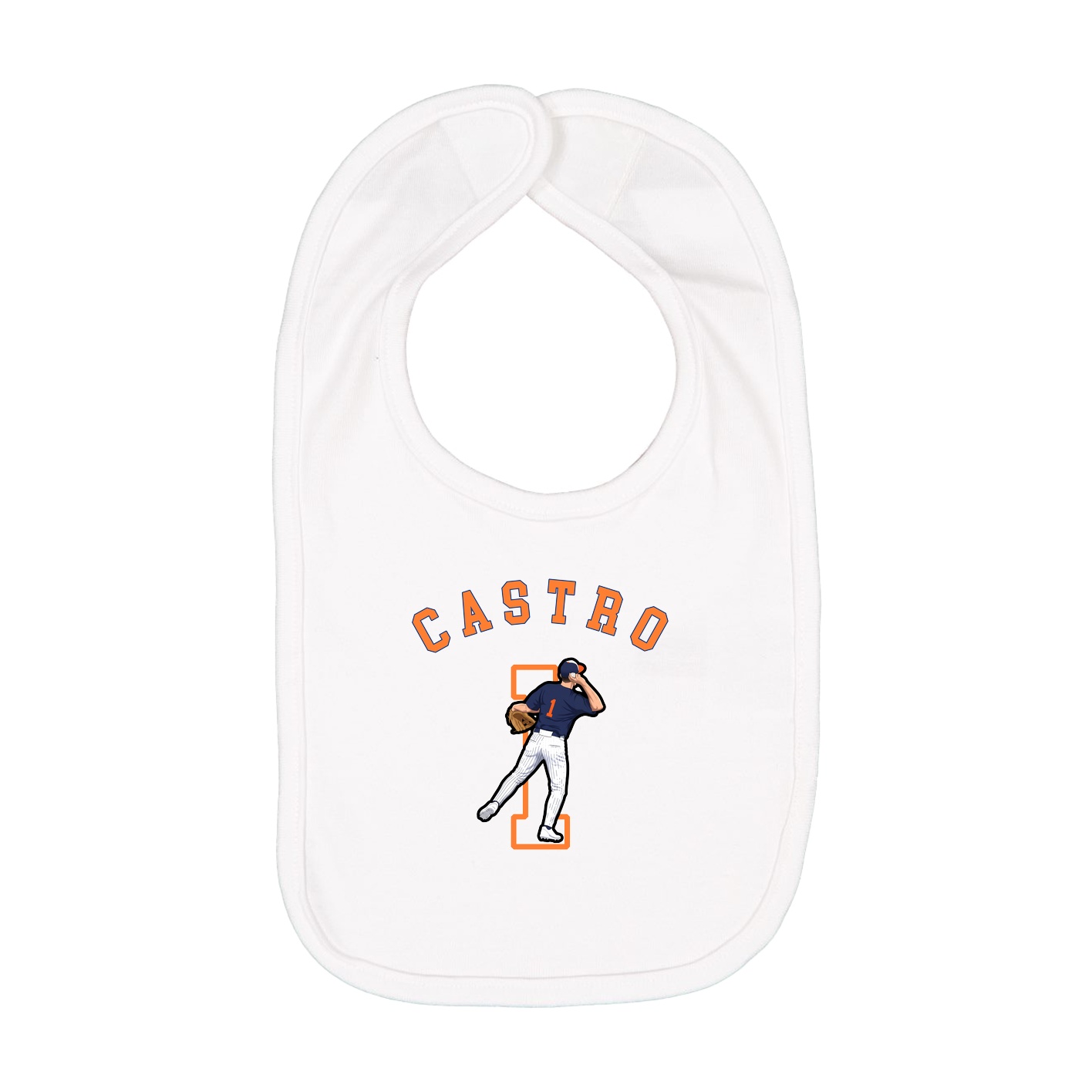 Infant Bib — Shirsey Arch in White