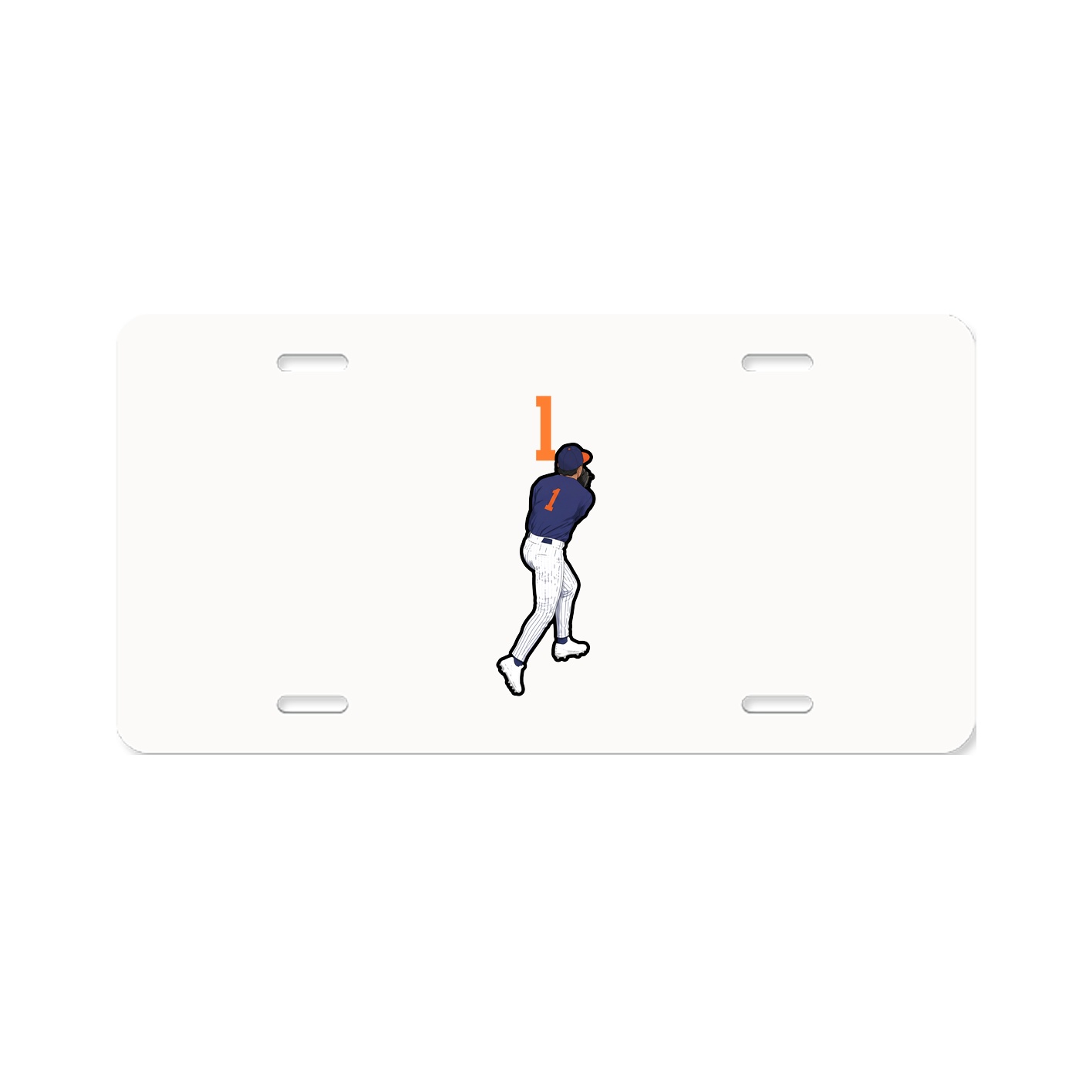 License Plate — Number Top in Classic