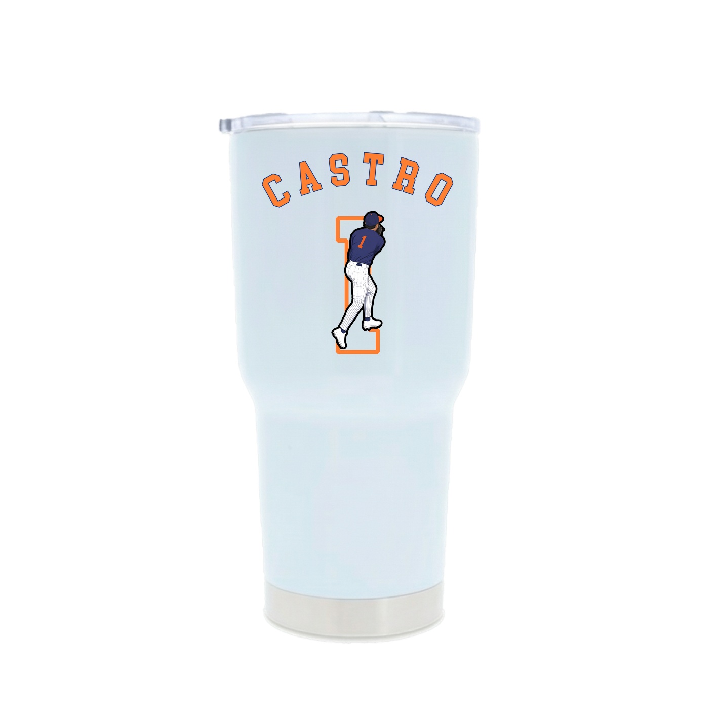 30oz Stainless Steel Tumbler — Shirsey Arch in White