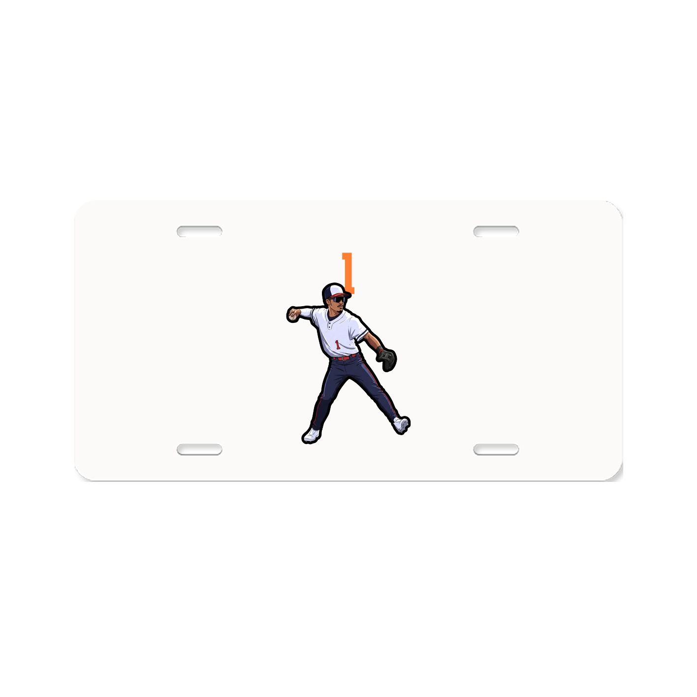 License Plate — Number Top in Classic