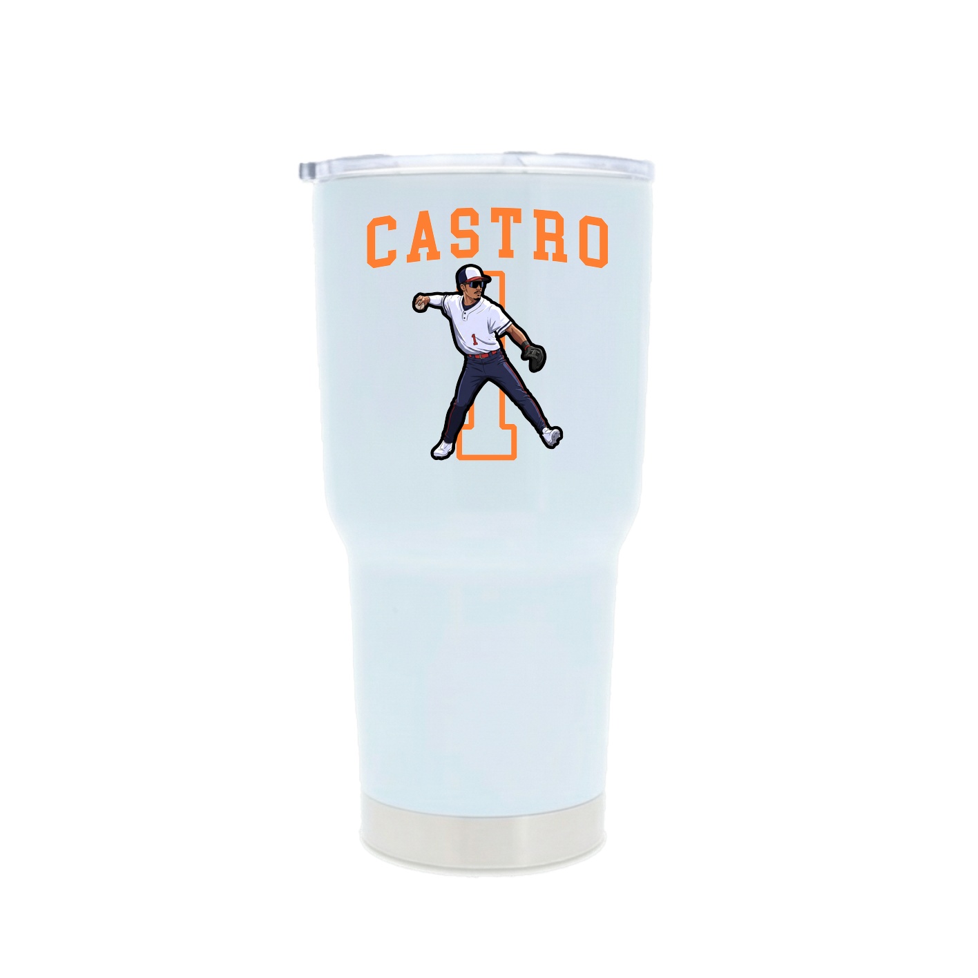 30oz Stainless Steel Tumbler — Shirsey in White