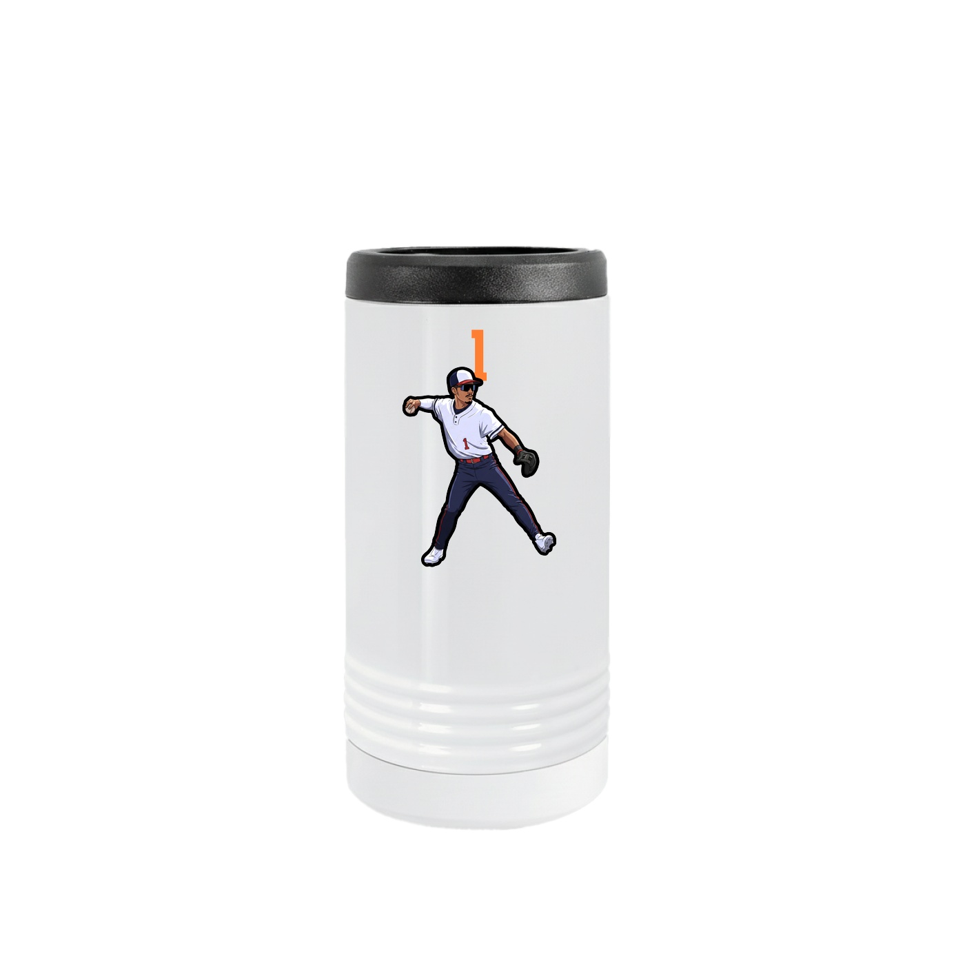 Slim Beverage Holder — Number Top in White