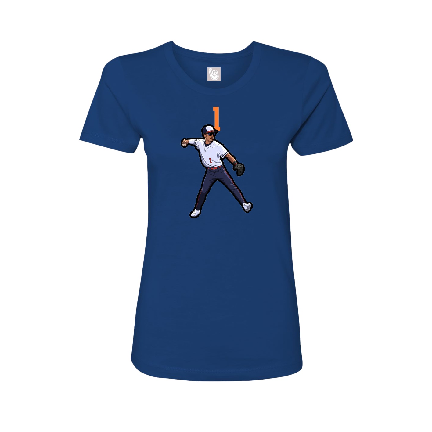 Womens Tee — Number Top in Royal