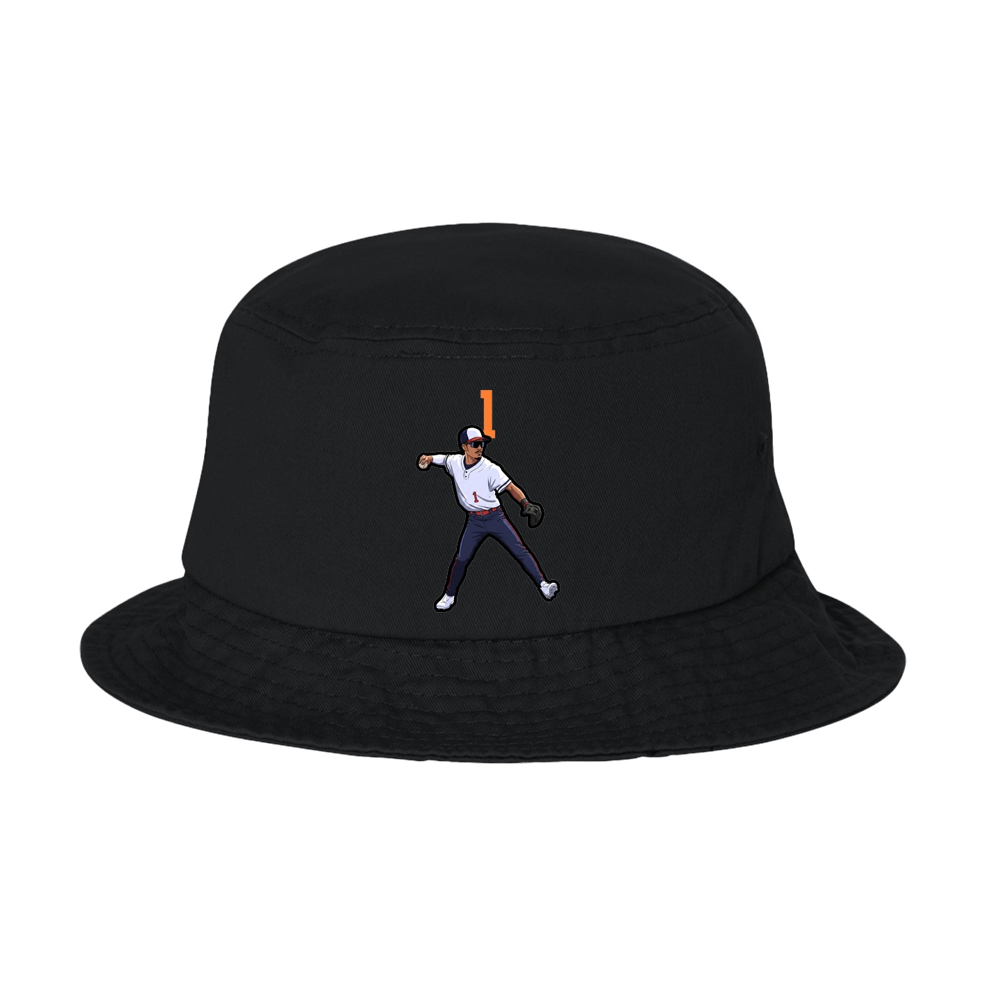 Bucket Cap — Number Top in Black